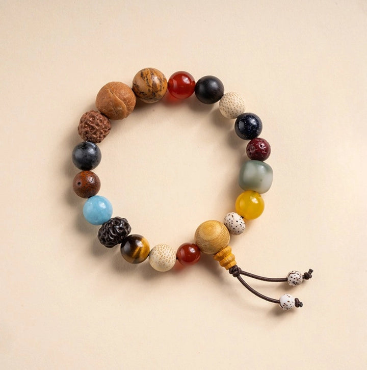 Multi-materials Five Elements Harmony Bracelet - Harmonizing the energy field, Embracing blessings, Supplementing the Five Elements, Boosting fortune