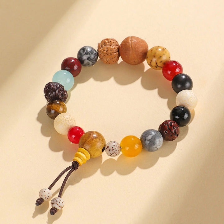 Multi-materials Five Elements Harmony Bracelet - Harmonizing the energy field, Embracing blessings, Supplementing the Five Elements, Boosting fortune