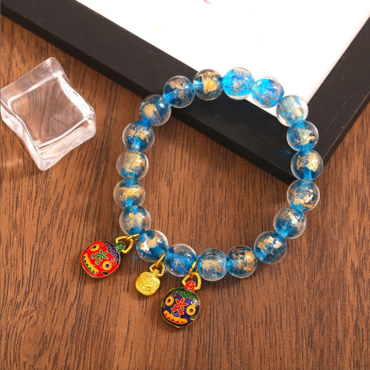 Glaze Fish Bell Bracelet - Water Element Boost, Dynamic Wealth