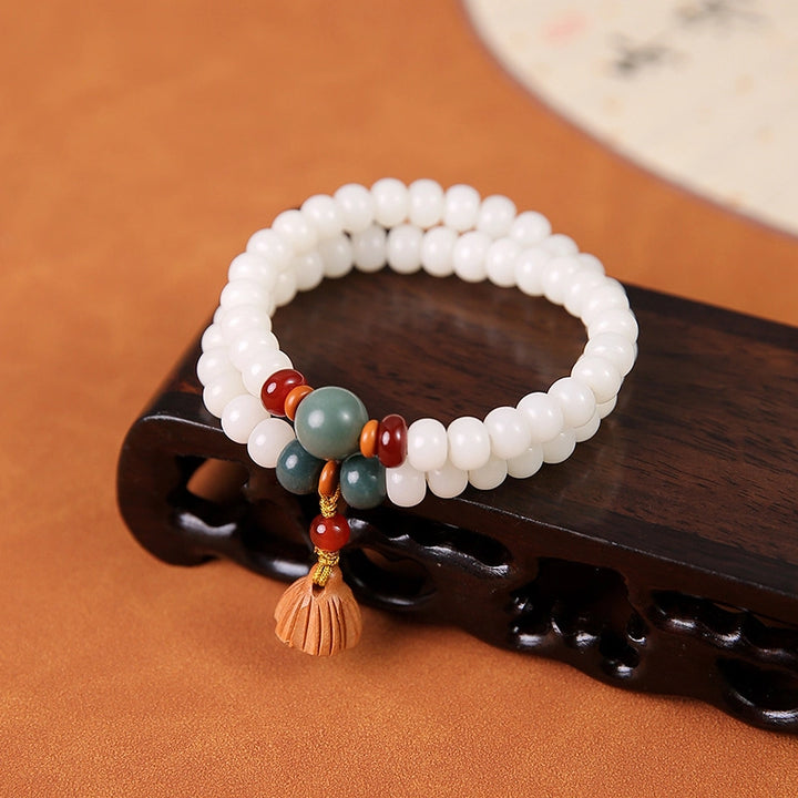 Classical Jade & Agarwood Lotus Seedpod Bracelet - Zen Elegant for Smooth Life & Blessing