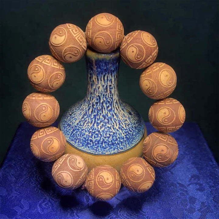 Peach wood Bracelet - Counteract evil force, Harmonizing, Supplementing Wood, Protecting luck