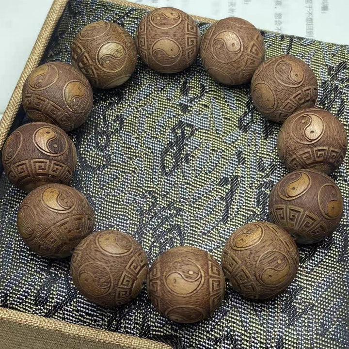 Peach wood Bracelet - Counteract evil force, Harmonizing, Supplementing Wood, Protecting luck