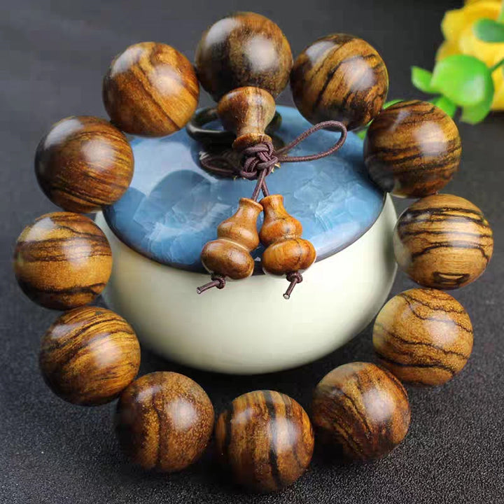 Rosewood Gourd Bracelet - Calming the mind, Embracing blessings, Supplementing Wood, Boosting fortune, Cultivating wisdom
