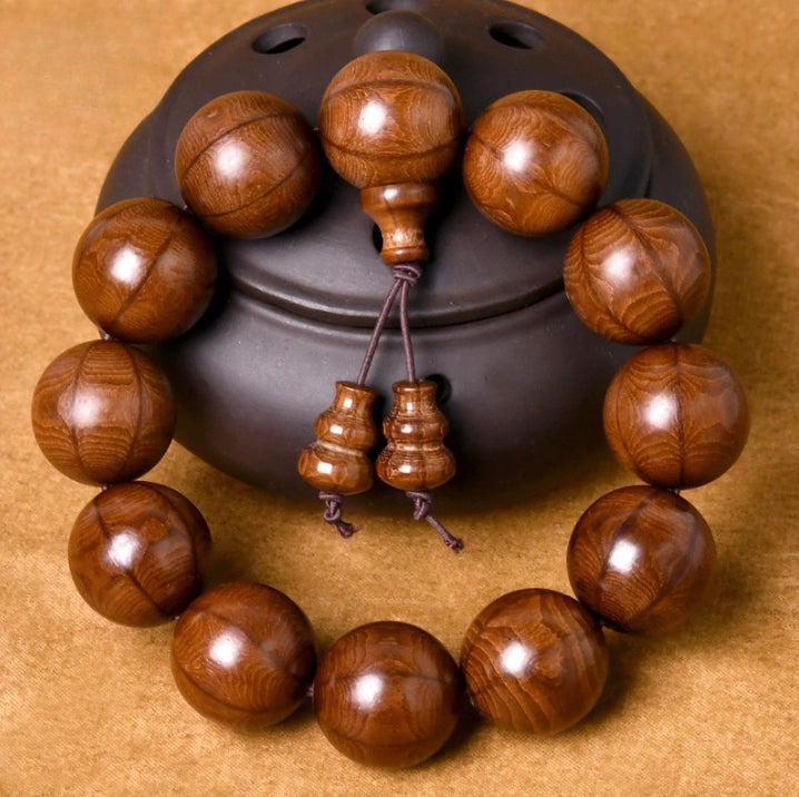 Rosewood Gourd Bracelet - Calming the mind, Embracing blessings, Supplementing Wood, Boosting fortune, Cultivating wisdom