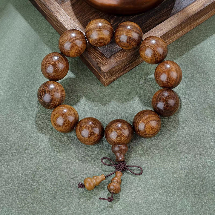 Rosewood Gourd Bracelet - Calming the mind, Embracing blessings, Supplementing Wood, Boosting fortune, Cultivating wisdom