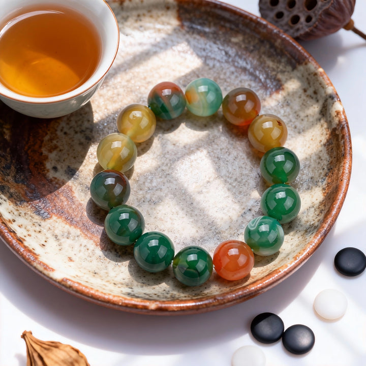 Agate & Bodhi Bracelet - Guardian, Evil-Warding & Mysterious Zen