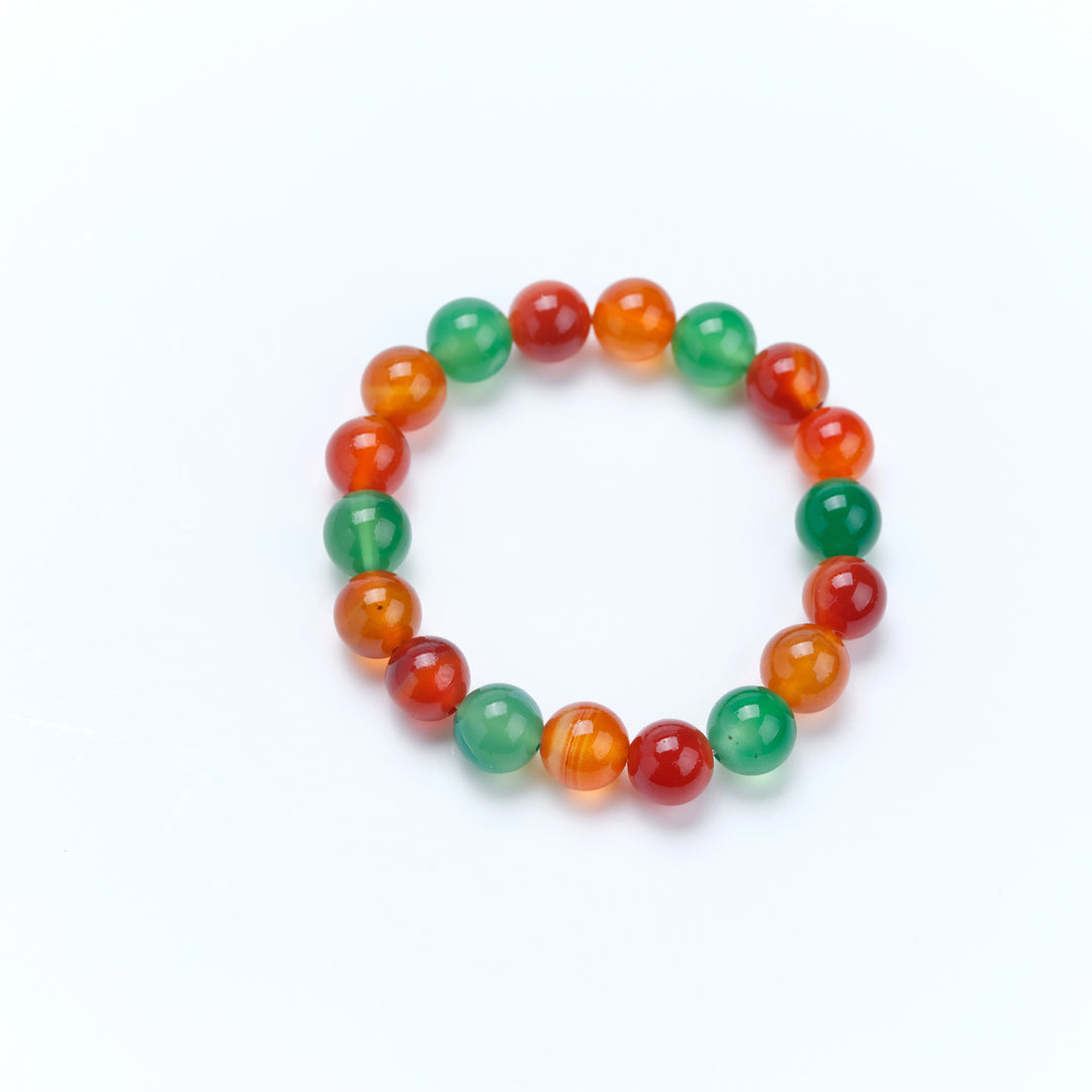 Multi-Color Agate Bracelet - Versatile Balance & Triple Vitality