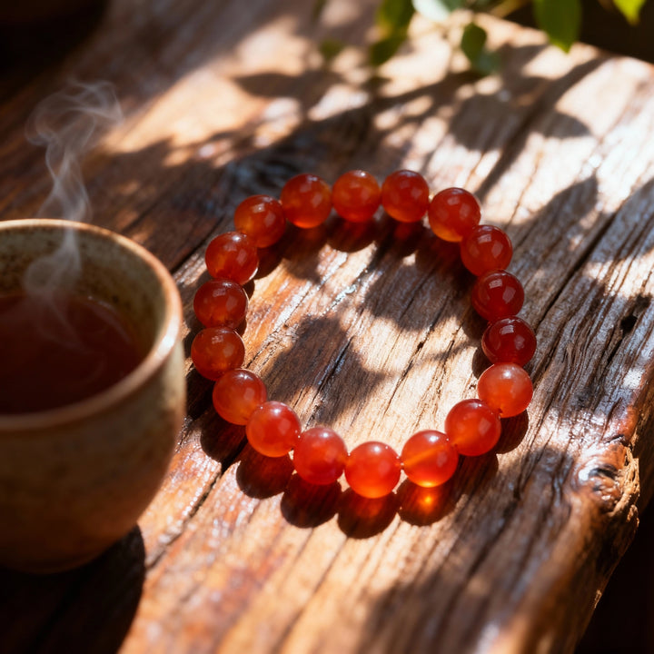 Agate & Bodhi Bracelet - Warm Zen, Feminine Balance & Gentle Guardian