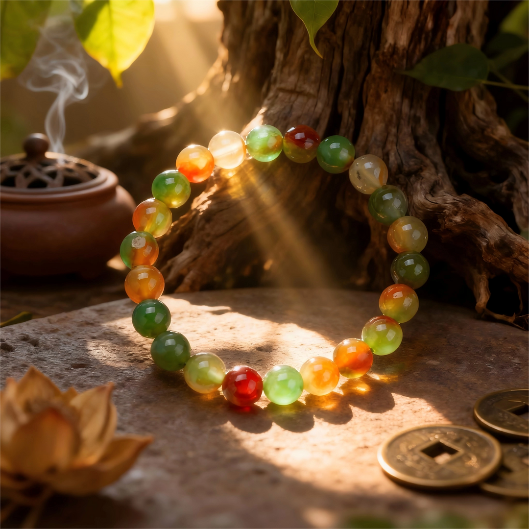 Yellow-Green Natural Stone Bracelet - Versatile Balance & Daily Vitality