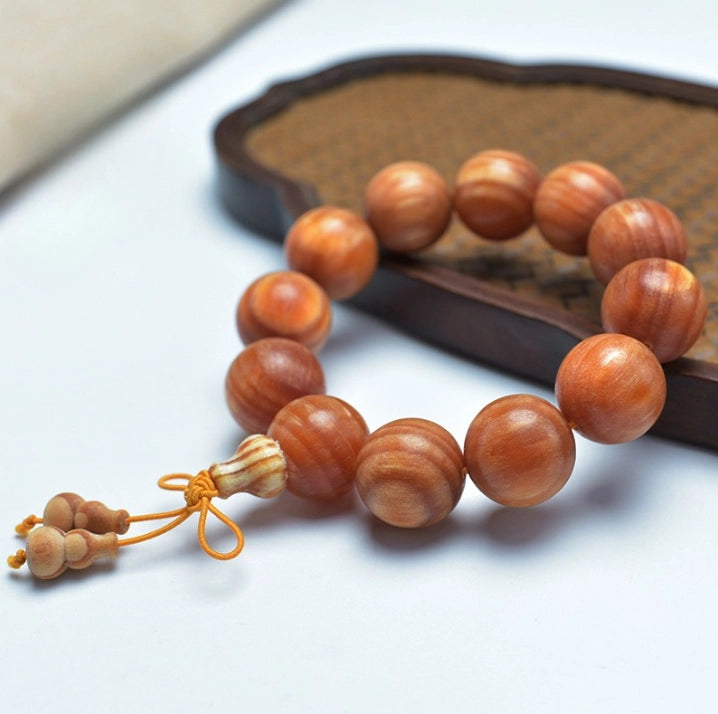 Amber Gourd Bracelet - Soothing the spirit, Embracing blessings, Supplementing Earth, Boosting fortune