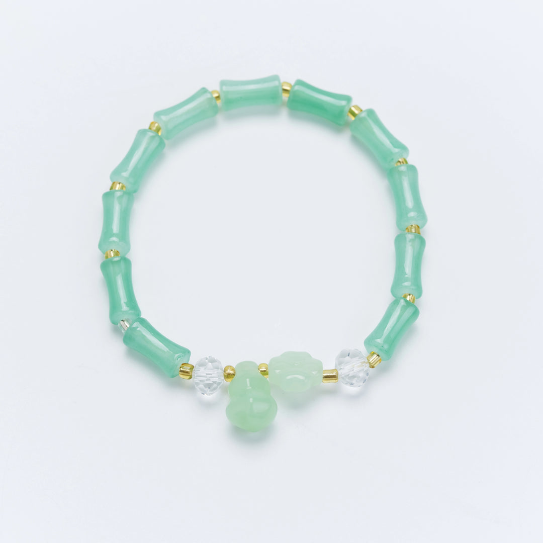 Aventurine Bamboo Bracelet - Steady Advancement, Career Growth & Auspicious Fortune