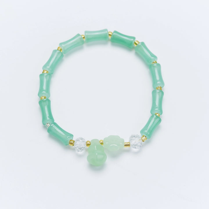 Aventurine Bamboo Bracelet - Steady Advancement, Career Growth & Auspicious Fortune