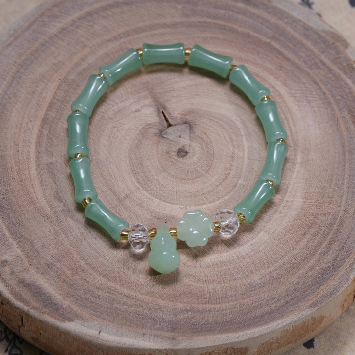 Aventurine Bamboo Bracelet - Steady Advancement, Career Growth & Auspicious Fortune