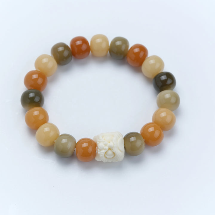 Multi-Color Bodhi & Lion Bracelet - Vibrant Guardian & Powerful Evil Dispelling