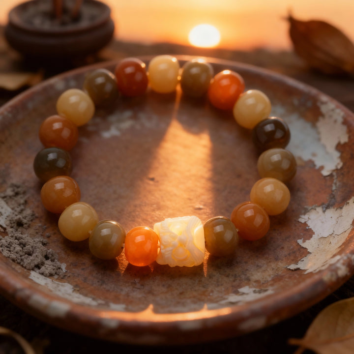 Multi-Color Bodhi & Lion Bracelet - Vibrant Guardian & Powerful Evil Dispelling