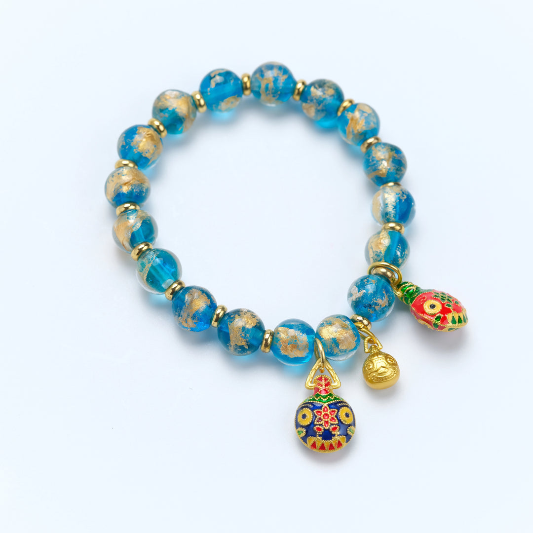 Glaze Fish Bell Bracelet - Water Element Boost, Dynamic Wealth