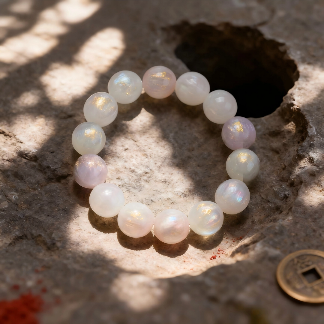 Pure Mica Bracelet — Natural Iridescence & Smooth Presence
