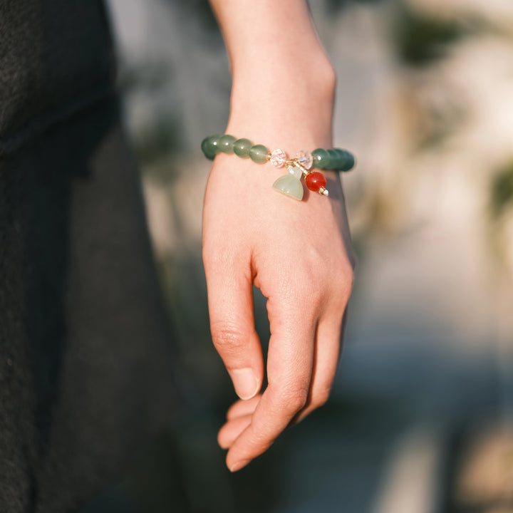 Infinite Creation & Luck Manifestation — Sacred Aventurine "Seed of Life" Bracelet