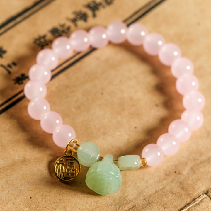 Heart Chakra Radiance & Abundance Flow — Sacred Rose Quartz & Aventurine "Blessing" Bracelet