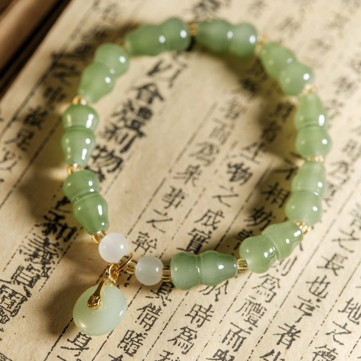 Prosperity Magnet & Inner Peace — Sacred Aventurine Gourd Bracelet