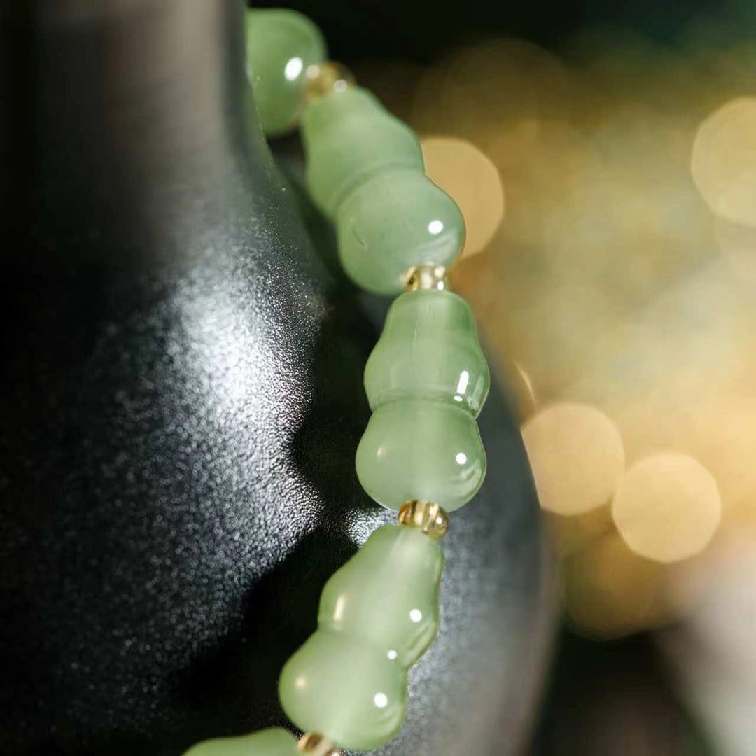 Prosperity Magnet & Inner Peace — Sacred Aventurine Gourd Bracelet