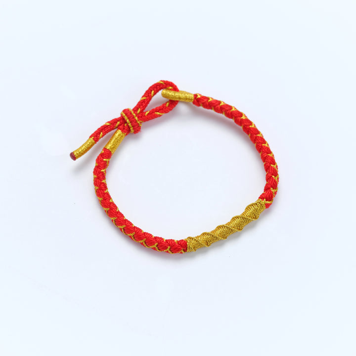 Auspicious Red Rope Bracelet - Simple Wealth Attraction & Fortune Blessing