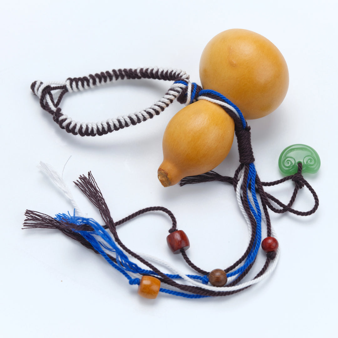 Wood Gourd Pendant Hand Cord - Fortune, Prosperity & Natural Blessings