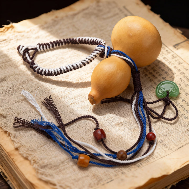 Wood Gourd Pendant Hand Cord - Fortune, Prosperity & Natural Blessings