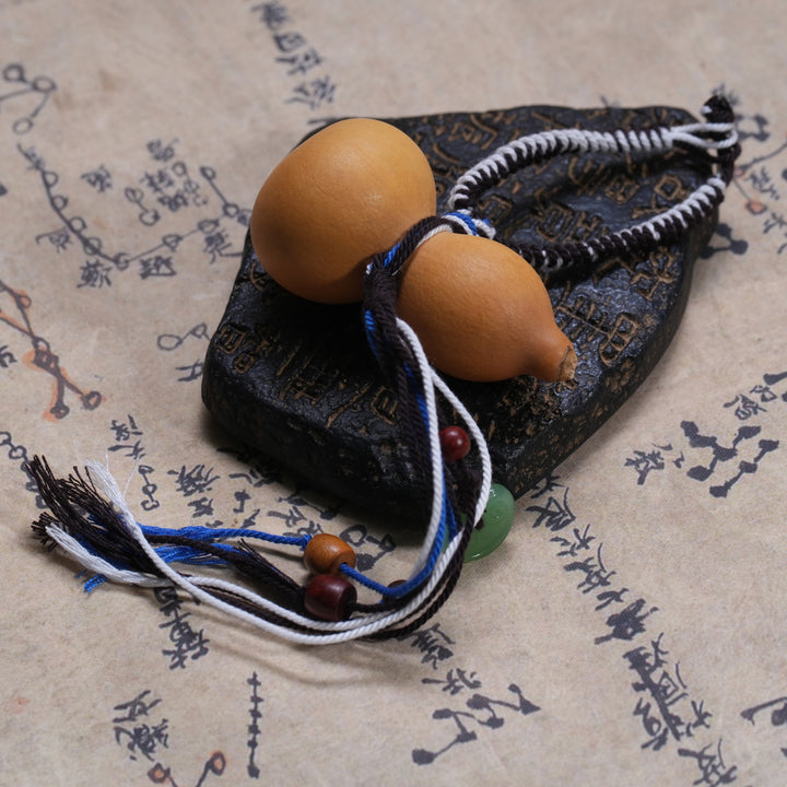 Wood Gourd Pendant Hand Cord - Fortune, Prosperity & Natural Blessings