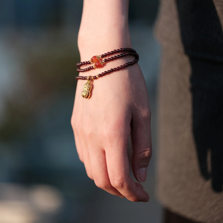 Manifesting Joy & Golden Opportunity — Sacred Agate & Chalcedony "Luck-Sprout" Bracelet