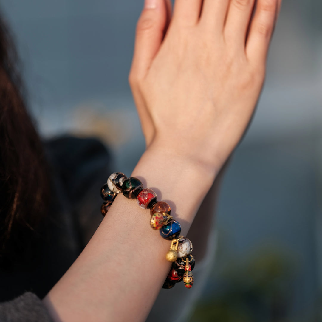 Imperial Abundance & Wealth Expansion — Sacred Cloisonné Pi Xiu Family Bracelet