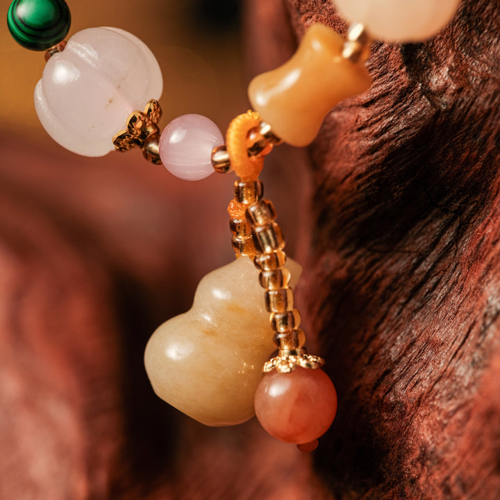 Heart Chakra Vitality & Abundant Joy — Sacred Rose Quartz & Nanhong Agate "Bloom" Bracelet