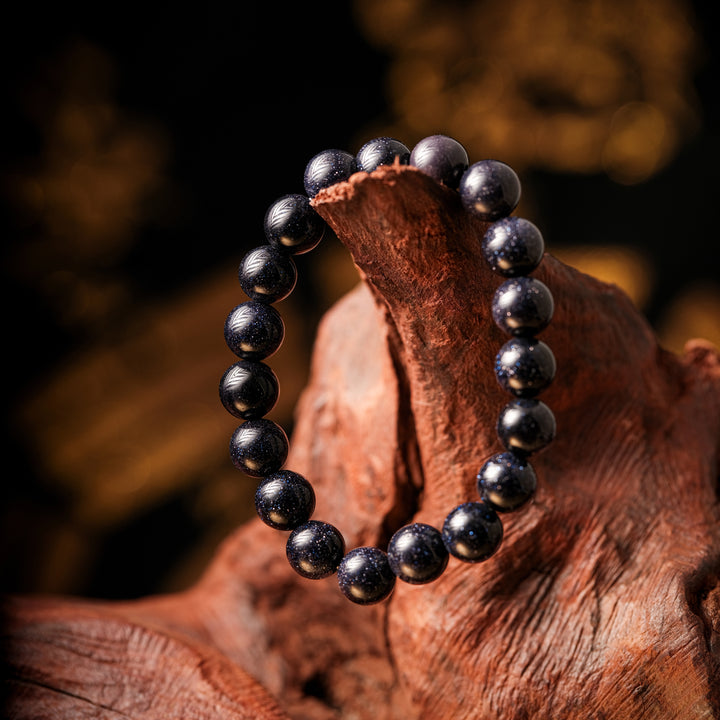 Star Blue Sandstone Bracelet – Yin & Yang Harmony, Cosmic Clarity