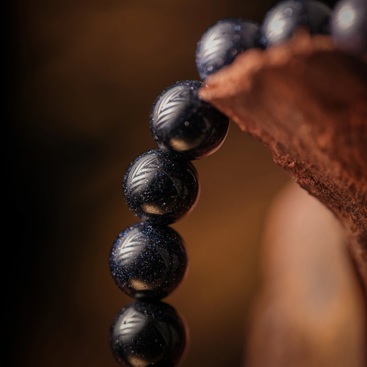 Star Blue Sandstone Bracelet – Yin & Yang Harmony, Cosmic Clarity