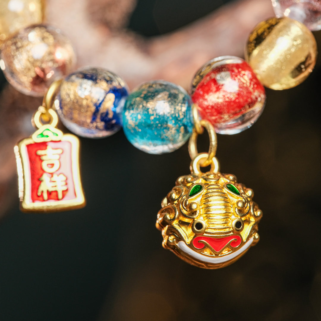 Chakra Harmony & Ultimate Prosperity — Luminous Guardian Lion Bracelet