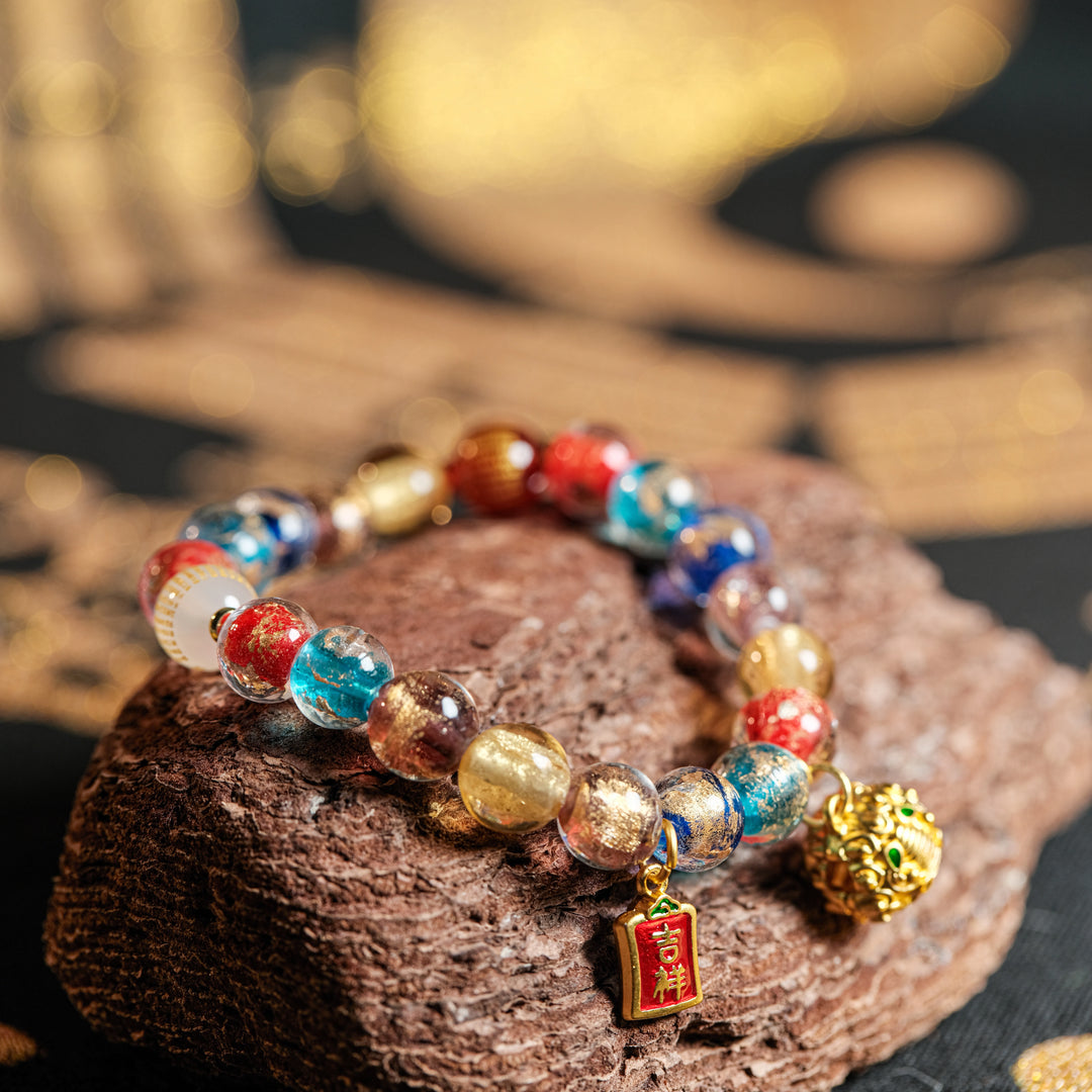 Chakra Harmony & Ultimate Prosperity — Luminous Guardian Lion Bracelet