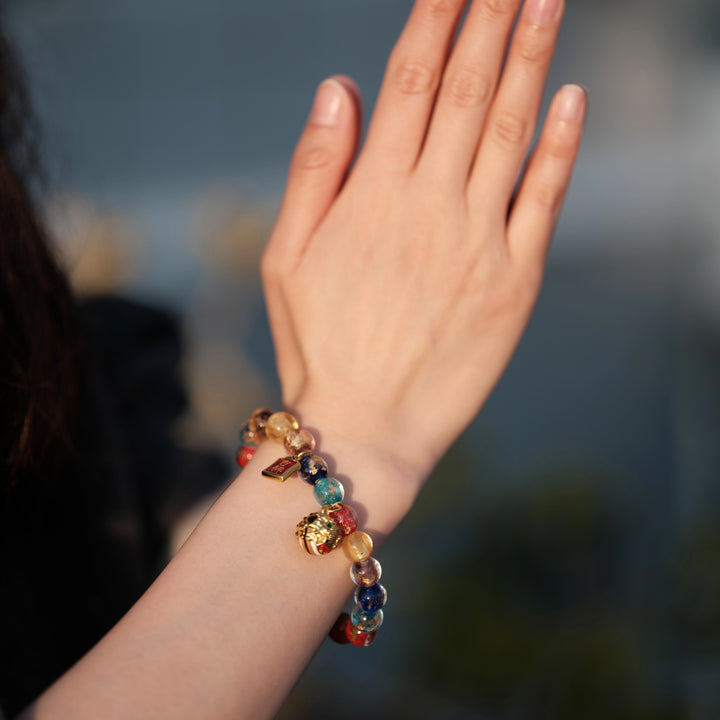 Chakra Harmony & Ultimate Prosperity — Luminous Guardian Lion Bracelet