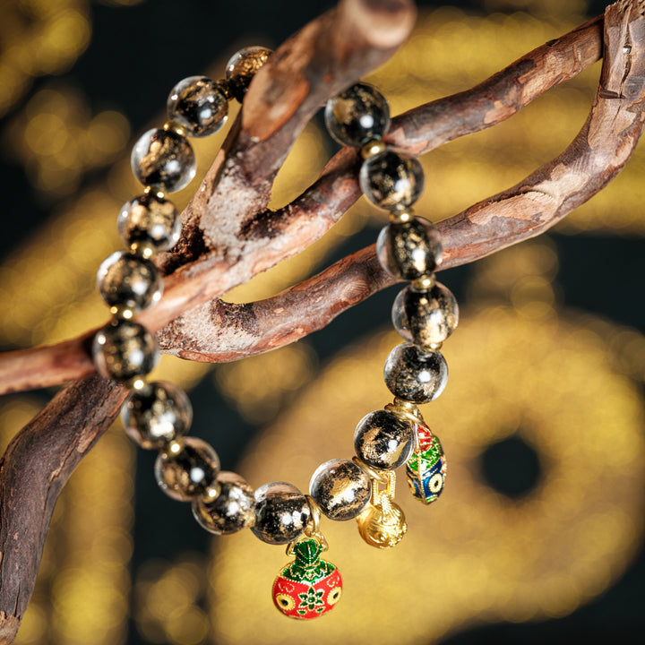 Black Gold Glaze Bracelet – Swallowing Gold Beast Family & Cosmic Wealth