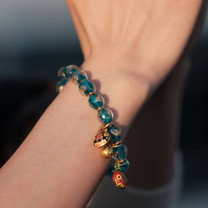 Infinite Abundance & Peaceful Home — Celestial Gold-Aura Pi Xiu Family Bracelet