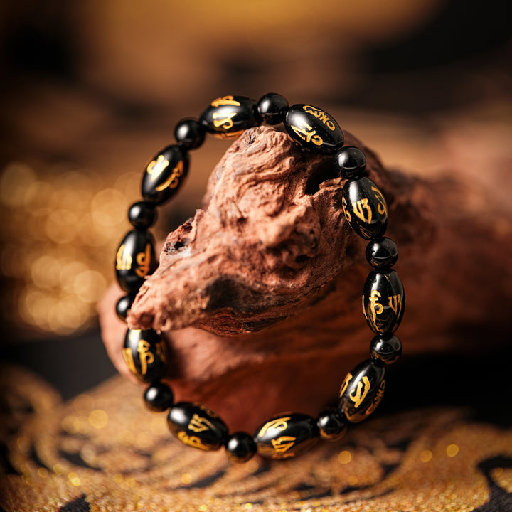 Obsidian Script Bracelet – Focus, Boundary & Inner Stability