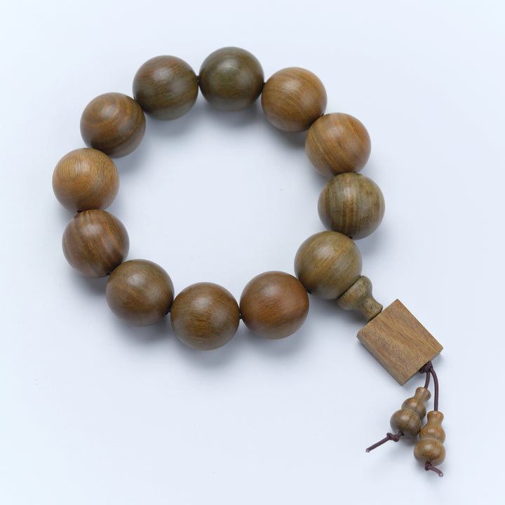 Green Sandalwood Gourd Bracelet - Zen Aroma, Meditation & Deep Calmness