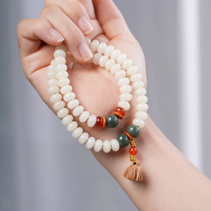 Classical Jade & Agarwood Lotus Seedpod Bracelet - Zen Elegant for Smooth Life & Blessing