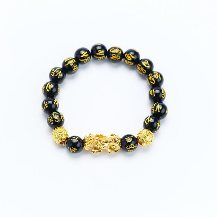 Obsidian Pixiu Rune Bracelet - Ultimate Protection & Wealth Attraction