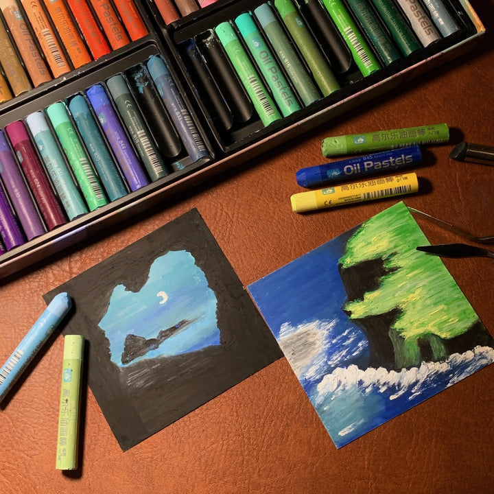 Varden Ultra-Soft Rich Oil Pastels Set, 48 Colors