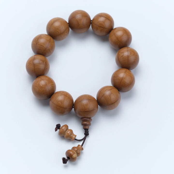 Peach Wood Gourd Bracelet - Counteract Evil, Blessings, Wood, Protection, Wisdom
