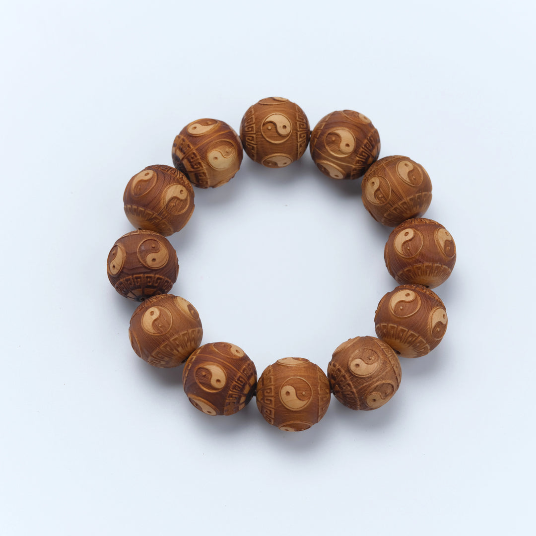 Peach wood Bracelet - Counteract evil force, Harmonizing, Supplementing Wood, Protecting luck