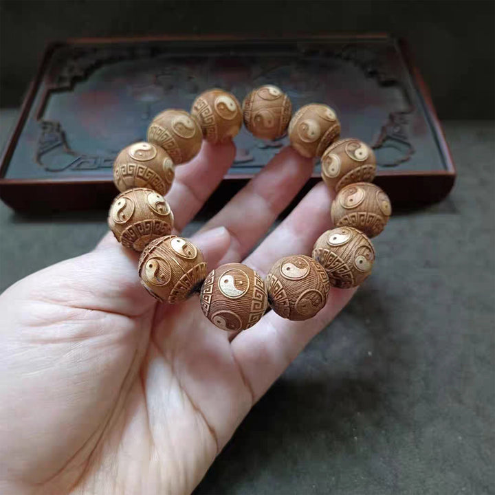 Peach wood Bracelet - Counteract evil force, Harmonizing, Supplementing Wood, Protecting luck