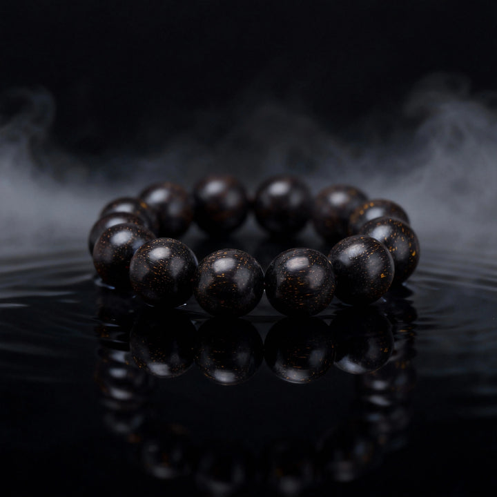 Ebony Star-light Texture Bracelet - Protection Charm for Calm & Wisdom