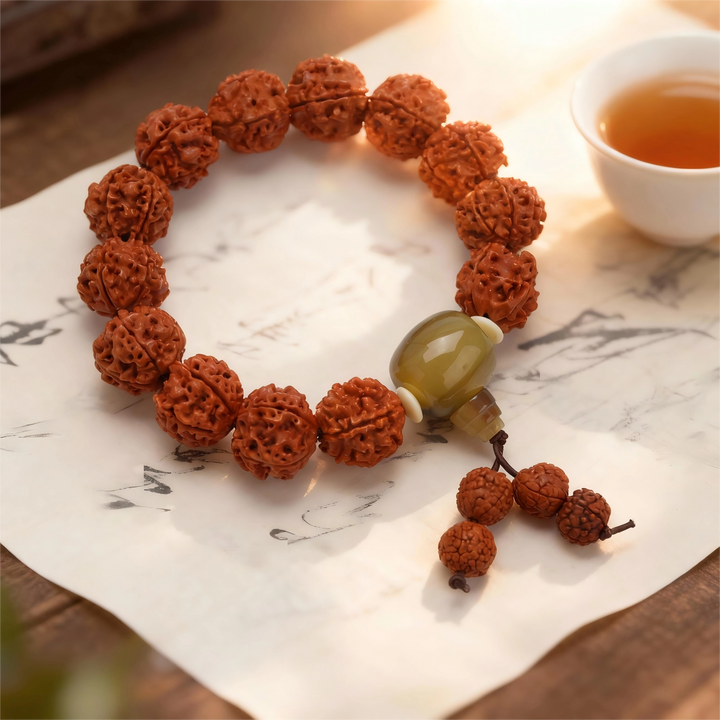 Rudraksha Walnut Texture Bracelet - Spiritual Wisdom & Profound Blessings