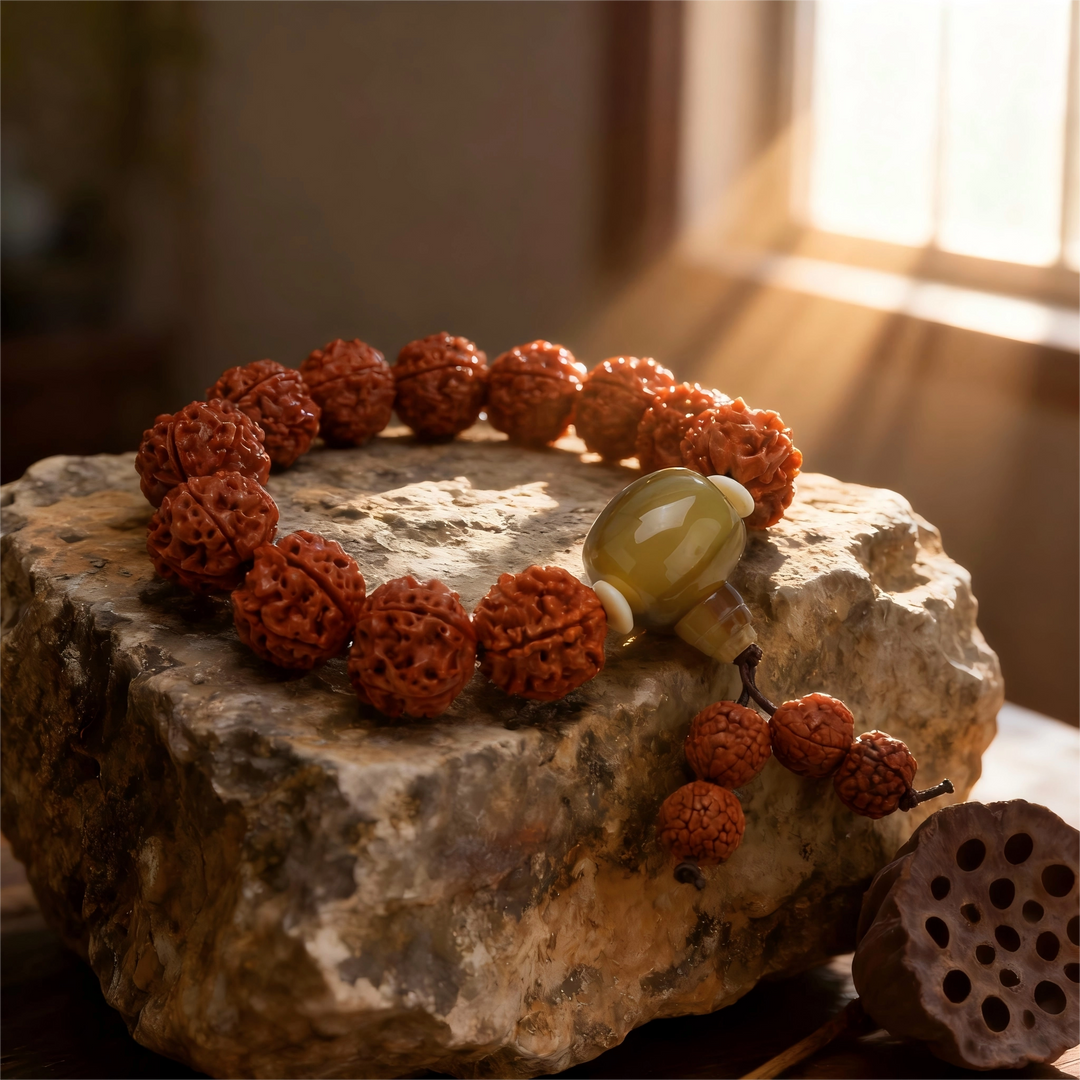 Rudraksha Walnut Texture Bracelet - Spiritual Wisdom & Profound Blessings